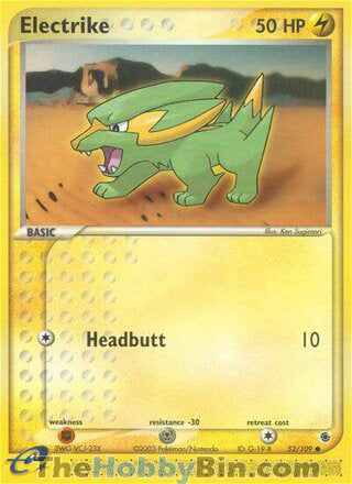 Electrike #52/109 Common - EX Ruby & Sapphire Pokemon card