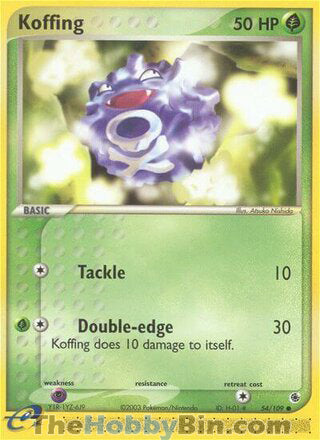 Koffing #54/109 Common - EX Ruby & Sapphire Pokemon card