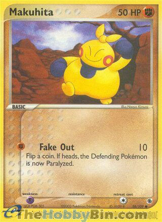 Makuhita #58/109 Common - EX Ruby & Sapphire Pokemon card