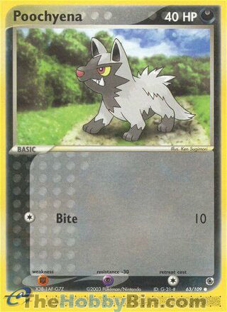 Poochyena #63/109 Common - EX Ruby & Sapphire Pokemon card