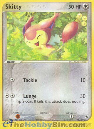 Skitty #71/109 Common - EX Ruby & Sapphire Pokemon card