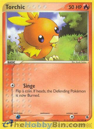 Torchic #74/109 Common - EX Ruby & Sapphire Pokemon card