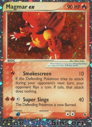 Magmar ex #100/109 Ultra Rare - EX Ruby & Sapphire Pokemon card