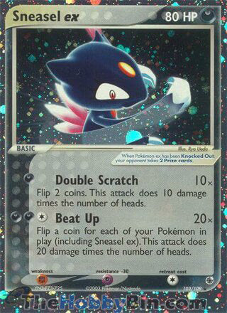 Sneasel ex Ruby & Sapphire Ultra Rare #103/109