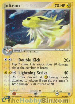 Jolteon Sandstorm Holo Rare #6/100