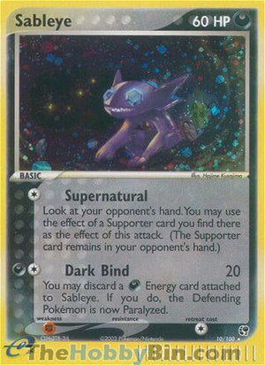 0010 Sableye Holo Rare Sandstorm