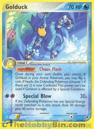 Golduck #17/100 Rare - EX Sandstorm Pokemon card