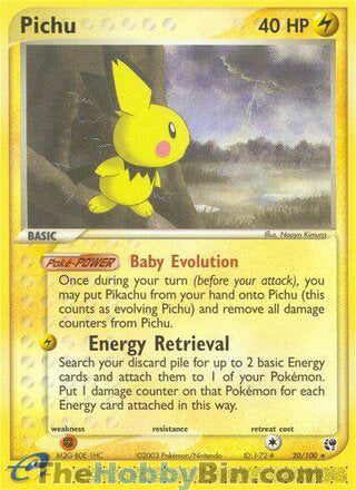 Pichu Sandstorm Rare #20/100