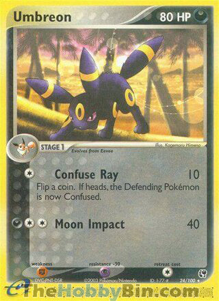 Umbreon #24/100 Rare - EX Sandstorm Pokemon card
