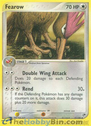 Fearow #37/100 Uncommon - EX Sandstorm Pokemon card