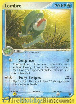 Lombre #46/100 Uncommon - EX Sandstorm Pokemon card