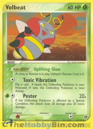 Volbeat #53/100 Uncommon - EX Sandstorm Pokemon card