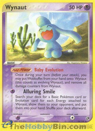 Wynaut #54/100 Uncommon - EX Sandstorm Pokemon card
