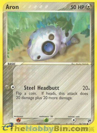 Aron #56/100 Common - EX Sandstorm Pokemon card