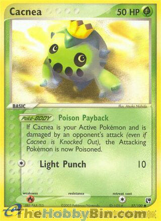 Cacnea #57/100 Common - EX Sandstorm Pokemon card