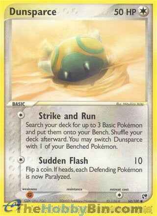 Dunsparce #60/100 Common - EX Sandstorm Pokemon card