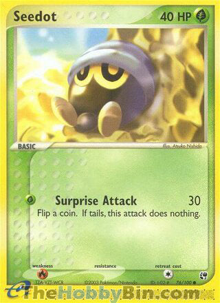 Seedot #76/100 Common - EX Sandstorm Pokemon card