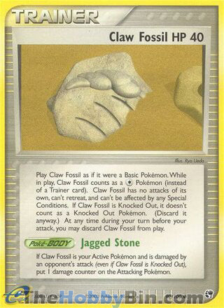 Claw Fossil #90/100 Common - EX Sandstorm Pokemon card