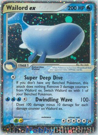 Wailord ex Sandstorm Ultra Rare #100/100