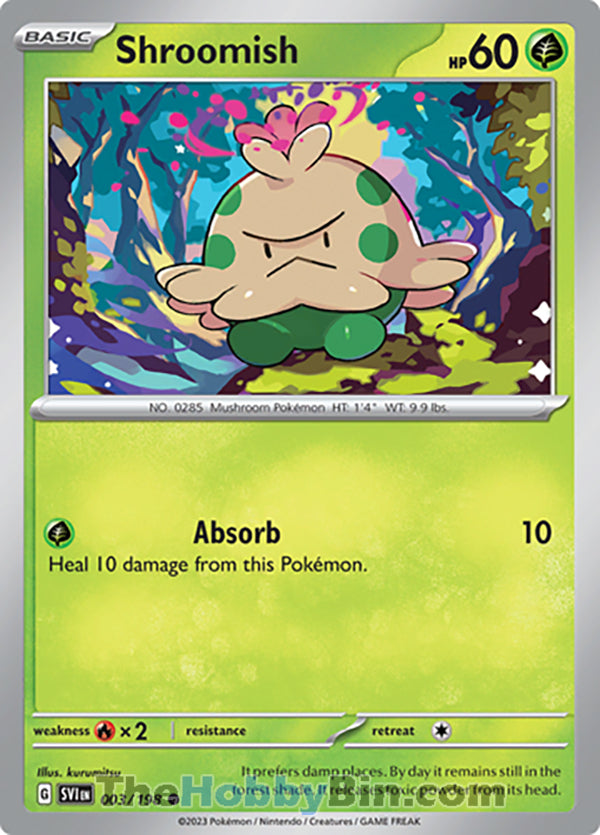 Shroomish #3/198 Common - Scarlet & Violet Base Set Pokemon card