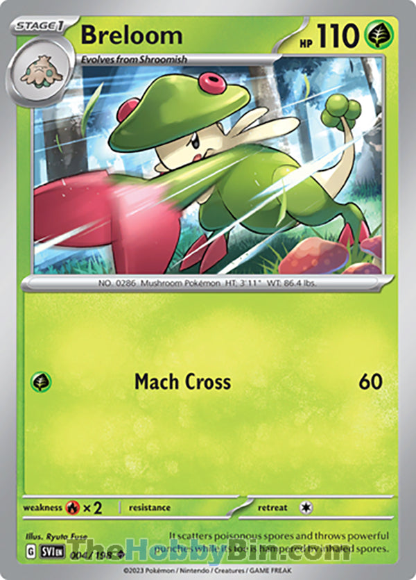 Breloom Scarlet & Violet Uncommon #004/198