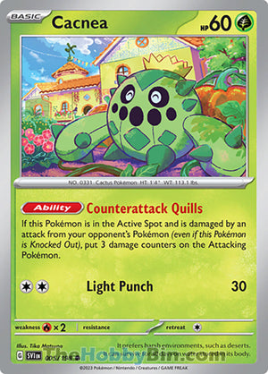 0005 Cacnea Common Scarlet & Violet Base Set