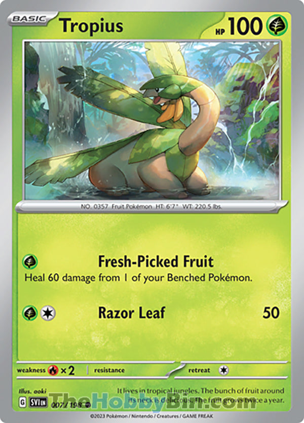 Tropius #7/198 Common - Scarlet & Violet Base Set Pokemon card
