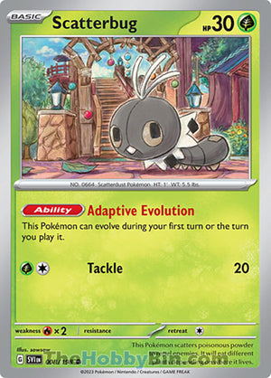 0008 Scatterbug Common Scarlet & Violet Base Set