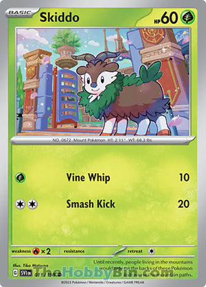 0011 Skiddo Common Scarlet & Violet Base Set