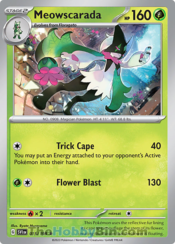 Meowscarada #15/198 Rare - Scarlet & Violet Base Set Pokemon card