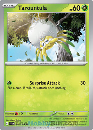 0018 Tarountula Common Scarlet & Violet Base Set