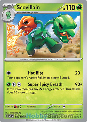 0029 Scovillain Uncommon Scarlet & Violet Base Set