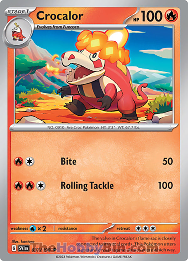 Crocalor #37/198 Uncommon - Scarlet & Violet Base Set Pokemon card