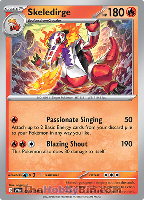 Skeledirge #38/198 Rare - Scarlet & Violet Base Set Pokemon card