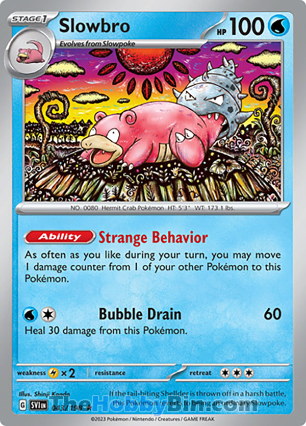 0043 Slowbro Rare Scarlet & Violet Base Set