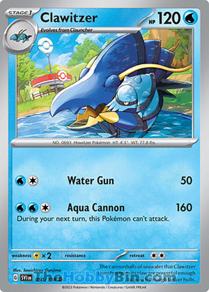 0050 Clawitzer Common Scarlet & Violet Base Set
