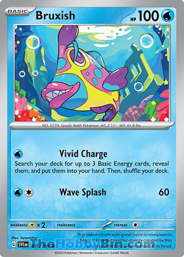 Bruxish #51/198 Common - Scarlet & Violet Base Set Pokemon card