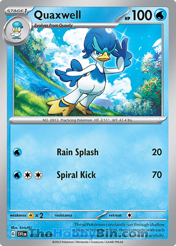 Quaxwell #53/198 Uncommon - Scarlet & Violet Base Set Pokemon card
