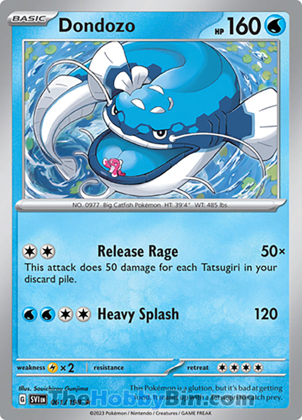 Dondozo #61/198 Rare - Scarlet & Violet Base Set Pokemon card