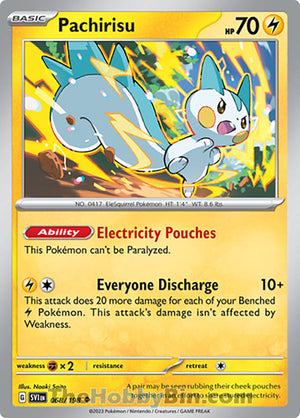 0068 Pachirisu Uncommon Scarlet & Violet Base Set