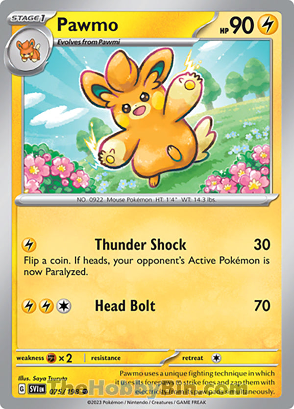 Pawmo #75/198 Common - Scarlet & Violet Base Set Pokemon card
