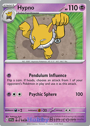 0083 Hypno Uncommon Scarlet & Violet Base Set