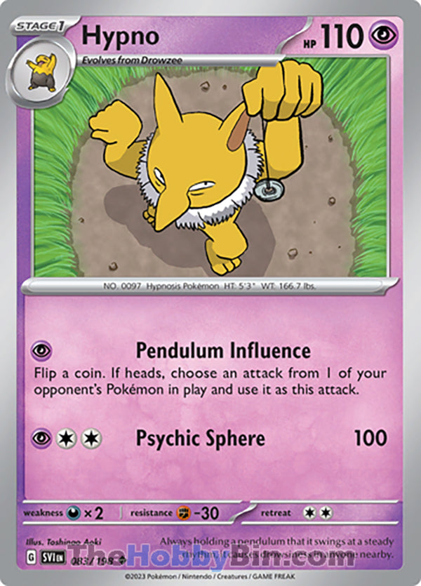 0083 Hypno Uncommon Scarlet & Violet Base Set