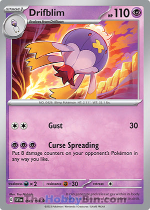 0090 Drifblim Uncommon Scarlet & Violet Base Set