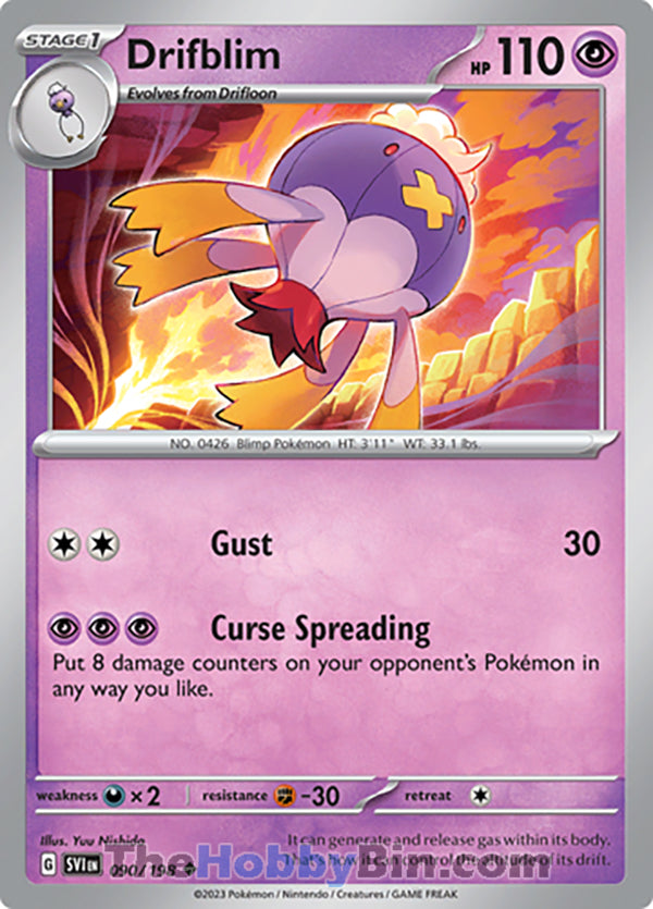 0090 Drifblim Uncommon Scarlet & Violet Base Set