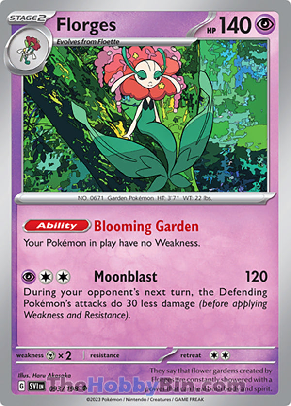 Florges Scarlet & Violet Uncommon #093/198