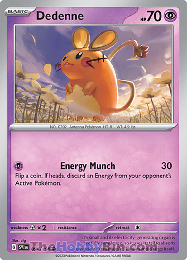 0094 Dedenne Common Scarlet & Violet Base Set