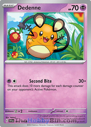 0095 Dedenne Common Scarlet & Violet Base Set