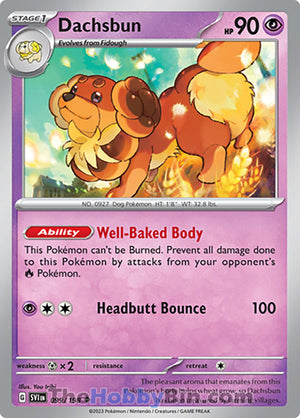 0099 Dachsbun Uncommon Scarlet & Violet Base Set