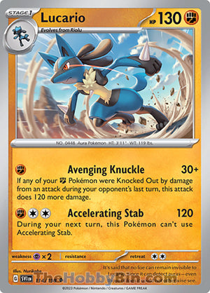 0114 Lucario Uncommon Scarlet & Violet Base Set